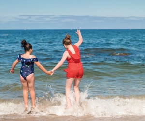 Two sandy beaches below Berwick park