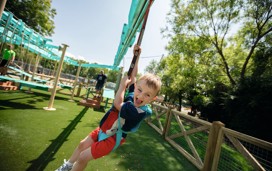 Little ones will love mastering the obstacles and getting the thrill of a zip wire!