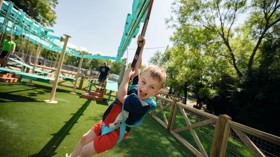 Little ones will love mastering the obstacles and getting the thrill of a zip wire!