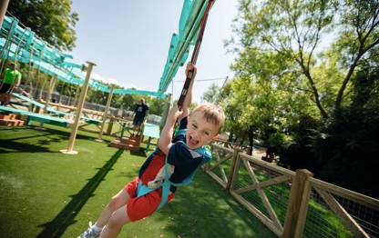 Little ones will love mastering the obstacles and getting the thrill of a zip wire!