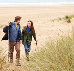 Walking the dunes at Golden Sands in Lincolnshire