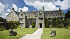 Trerice house and gardens, a National Trust property near Newquay in Cornwall.
