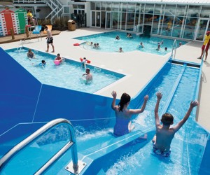 Indoor heated swimming pool at Riviere Sands