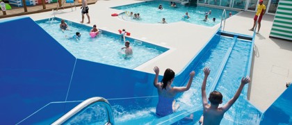 Indoor heated swimming pool at Riviere Sands