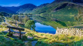 The view of Buttermere in Lake District