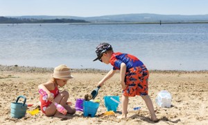 The beach at Rockley Park
