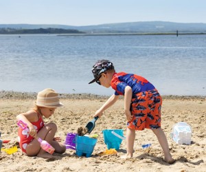The beach at Rockley Park