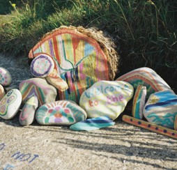 Pebble Art at Primrose Valley