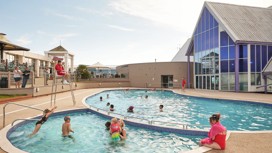 Outdoor pool at Combe Haven
