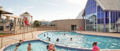 Outdoor pool at Combe Haven