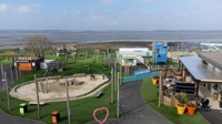 The view over the waterside Adventure Village at Kent Coast