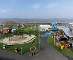 The view over the waterside Adventure Village at Kent Coast