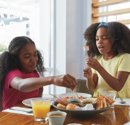 Sharing Chocolate Caramel Fondue