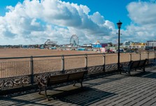 Sunny seafront at Skegness.