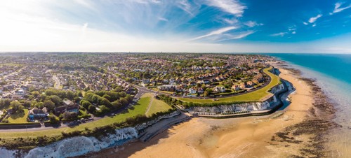 View of the beach at Margate on a sunny day
