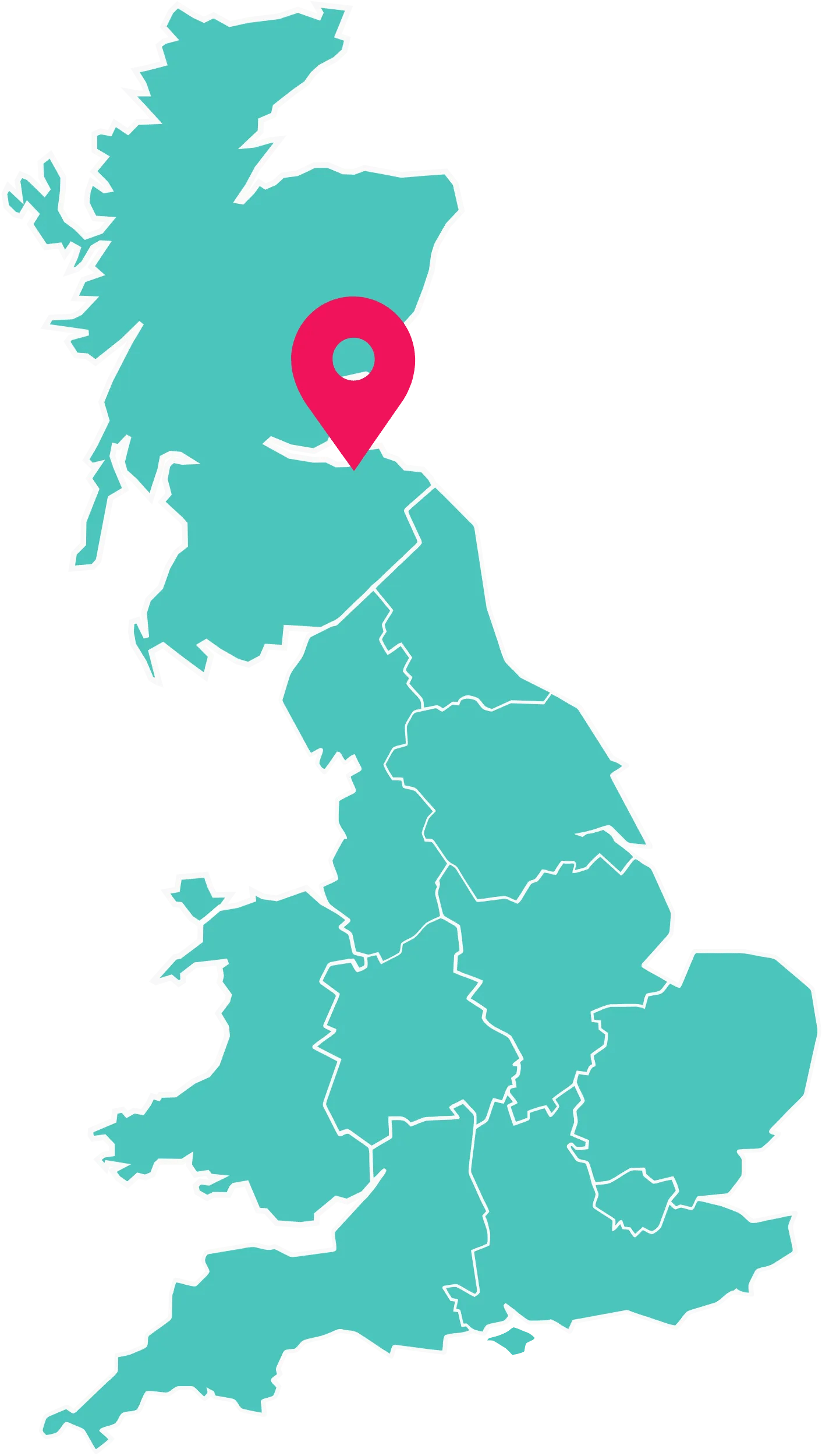 UK map highlighting Static Caravans for sale at Seton Sands Holiday Village