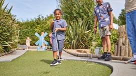 The crazy golf course at Golden Sands