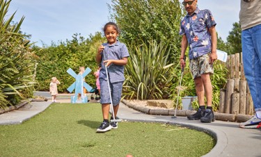 The crazy golf course at Golden Sands