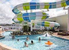 The outdoor pool at Perran Sands