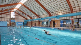 Bobbing along in the well-sized indoor pool at Skegness