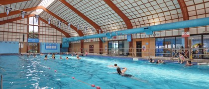 Bobbing along in the well-sized indoor pool at Skegness