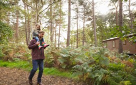 A dad and daughter enjoying the Nature Trail