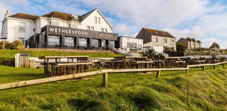 A view of the exterior of the J D Wetherspoon at Riviere Sands
