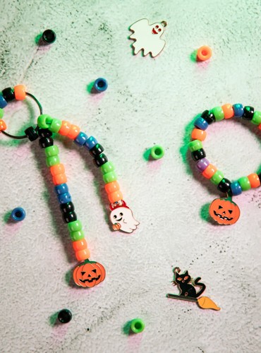 Choose from colourful beads to complete your design.