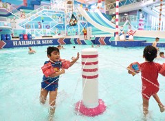 Indoor heated pool at Hafan y Mor
