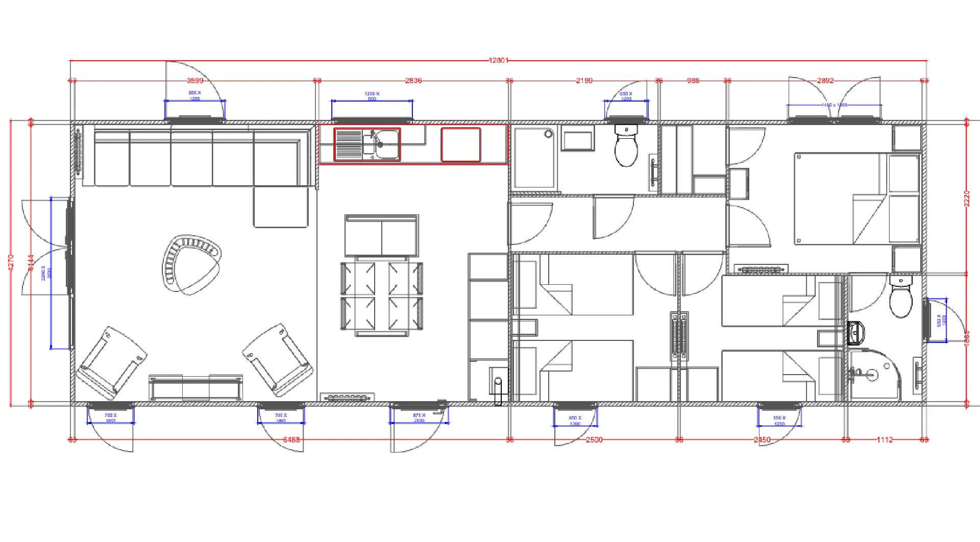 caravan's floorplan