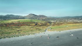 Aerial view of Morfa Bychan