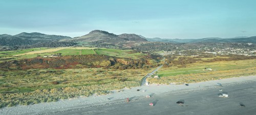 Aerial view of Morfa Bychan