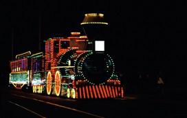 Even the transport gets the illumination treatment in Blackpool!