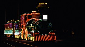 Even the transport gets the illumination treatment in Blackpool!