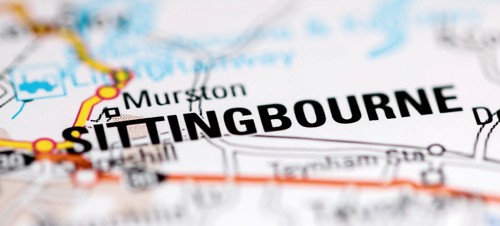 Sittingbourne on the map