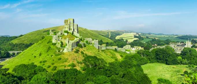 8. Dive into history at Corfe Castle 
