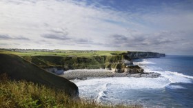 Coastal view at Thornwick Bay