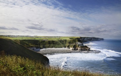 Coastal view at Thornwick Bay