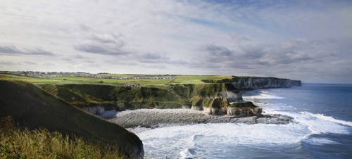 Coastal view at Thornwick Bay