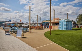 The new outdoor piazza area at Haven Skegness Holiday Park.