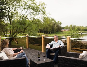 The lakeside lodges at Far Grange, Yorkshire