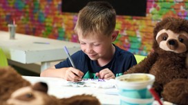 A Make a Bear session at Cala Gran