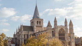 Rochester Cathedral on a sunny day