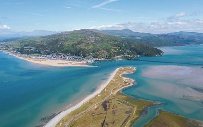 Barmouth, Gwynedd from above