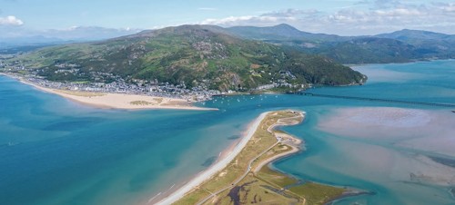 Barmouth, Gwynedd from above