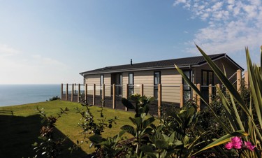 Exclusive lodge area at Devon Cliffs