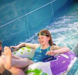 Children getting splashed by the water features at The Shore Water Park at Seashore