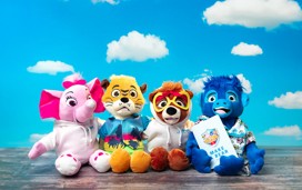 A line up of our Seaside Squad Make a Bear teddies.