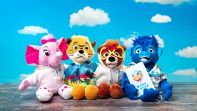 A line up of our Seaside Squad Make a Bear teddies.