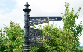 Street signs in pretty Rye, Sussex
